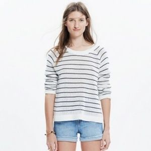 Madewell Dockline Pullover Sweater Mariner Stripes
